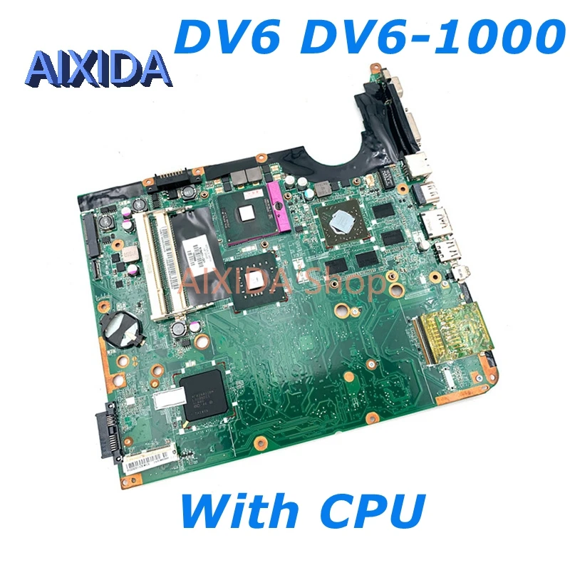 

AIXIDA 518431-001 DAUT3DMB8D0 Mainboard For HP Pavilion DV6 DV6-1000 Laptop Motherboard HD4650 GPU PM45 DDR2 free CPU full test