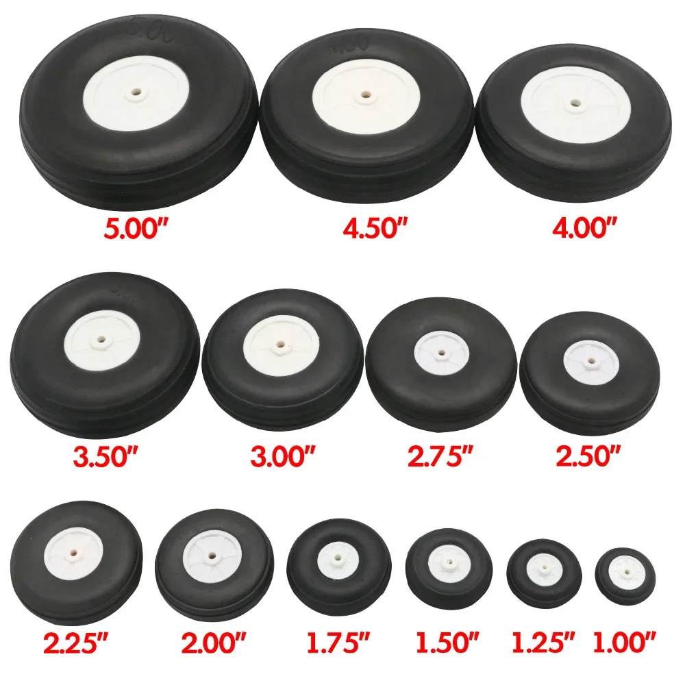 1pcs High Elastic Rubber Wheel for Rc Fixed-wing Airplane(25/32/38/45/50/56/64/70/76/89/100/114/127MM )For DIY Robot Tires