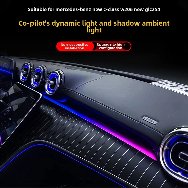 

For 2022-2025 Model Mercedes-benz C-class/glc Rear Passenger Dynamic Light And Shadow Atmosphere Lighting For C200/c260