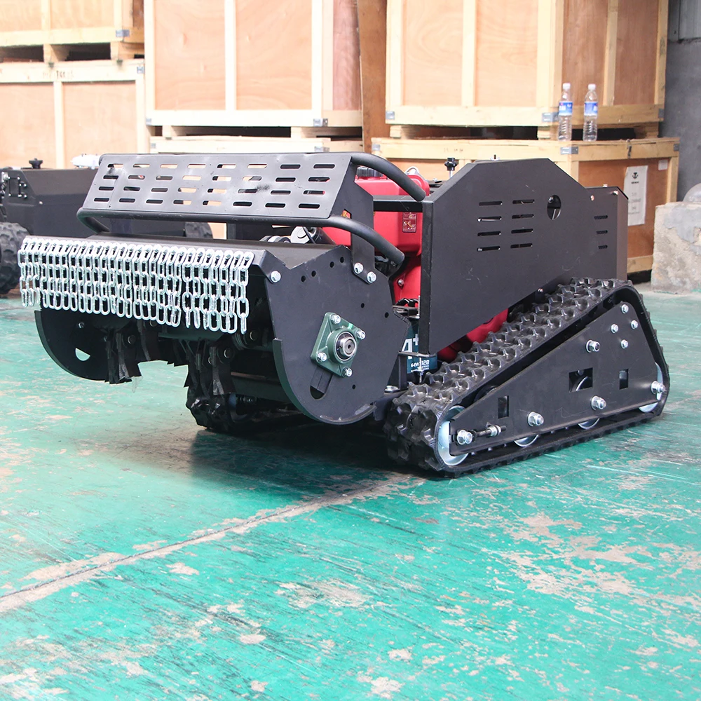 

Недорогая самоходная газонокосилка с дистанционным управлением, вездеходная гусеничная робот-газонокосилка, портативная газонокосилка с дистанционным управлением