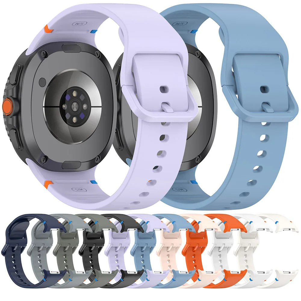 For Samsung Watch 8 40mm 44mm Straps Original Silicone Soft Band for Galaxy Watch8 classic Watchband Replacement No Gap Correas