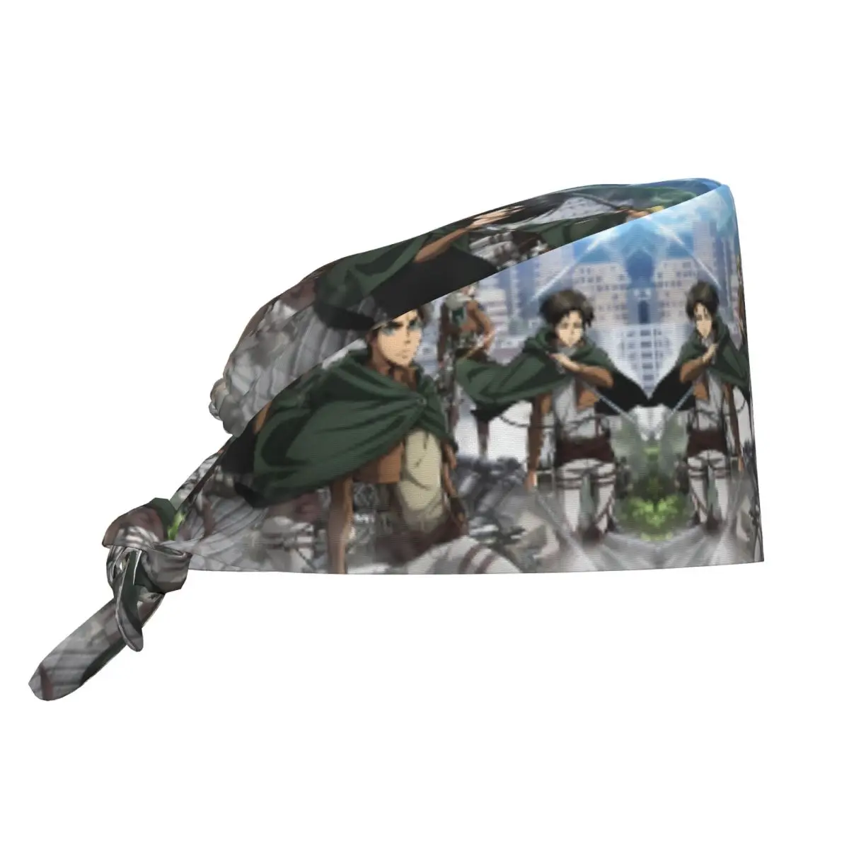 Attack on Titans Reinigungsmütze, bequem, für Männer und Frauen, Cartoon-Film, Terrifying Giant Scrub Cap, chirurgische Mütze, Krankenschwester-Scrubs