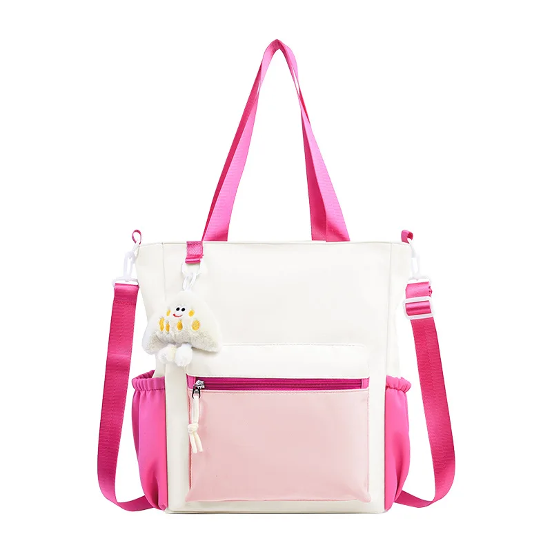 Training cram school gift bag custom printed logo primary and secondary school students children's leisure oblique span tote bag