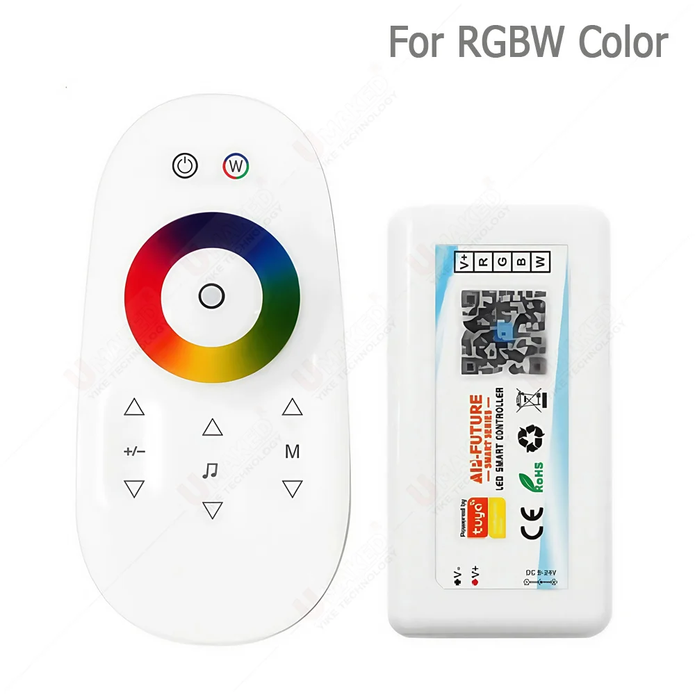RGBW WiFi Smart Controller Tuya Alexa Google Home Voice DC5-24V Single color Dimmer CCT RGB RGBCCT 5 in 1 LED Strip APP 2.4G RF