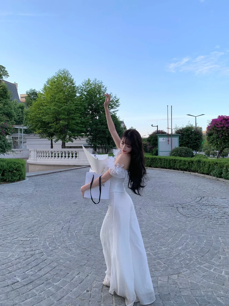 

Женские брюки Liuu с высокой талией и широкими штанинами, летние, повседневные, свободного кроя, удобные, прямого силуэта, элегантные