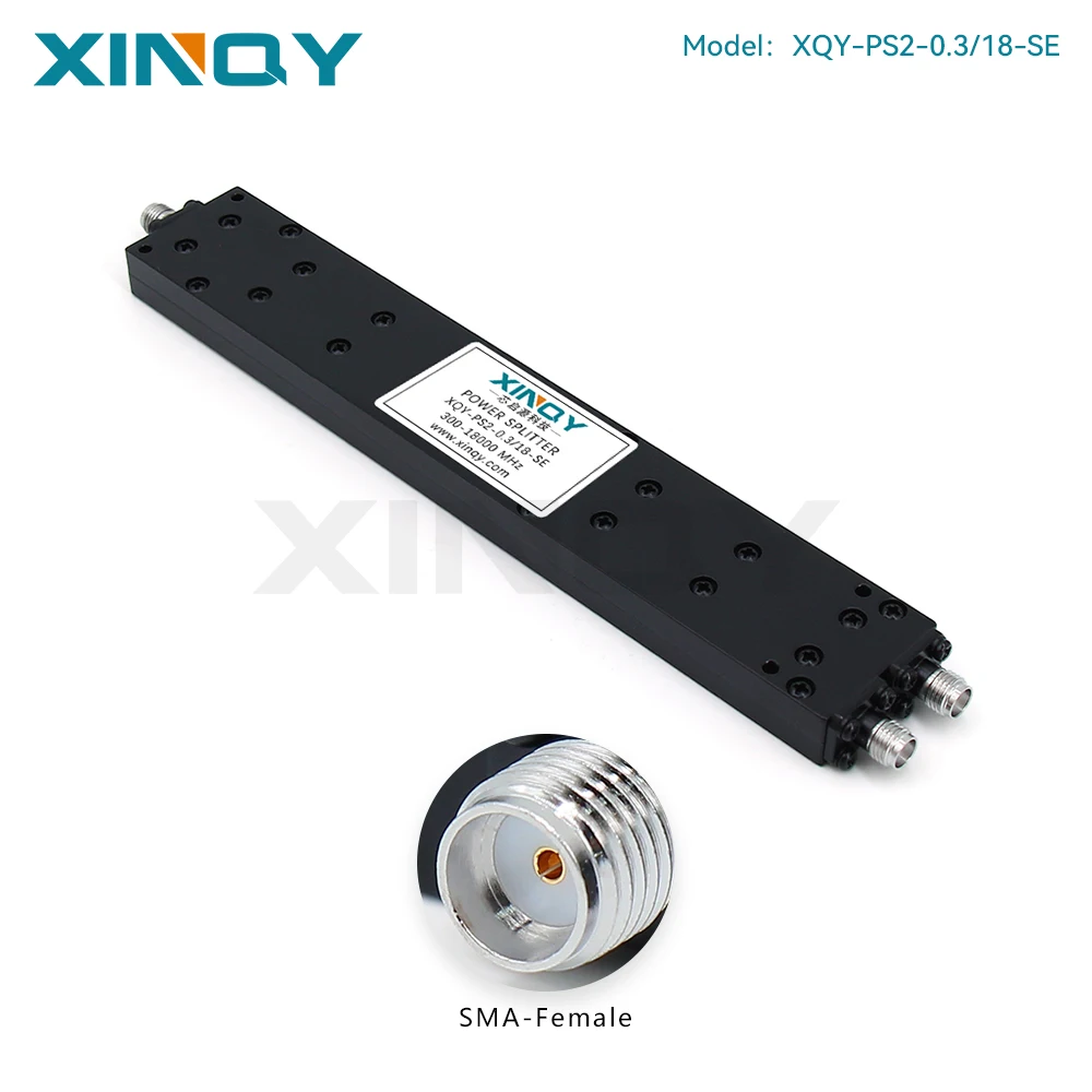XINQY SMA Microstrip Power Splitter 1x2, 0.3-18GHz Wideband RF Power Divider/Combiner for High-Frequency Testing