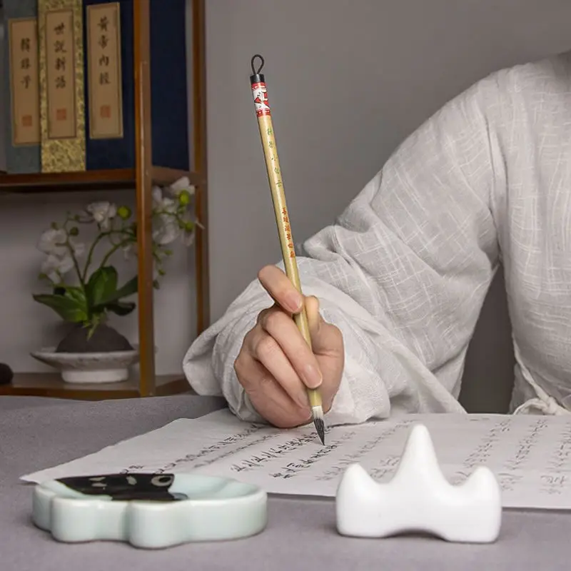 Weasel Hair Woolen Hair Brush Chinese Calligraphy Brush Pen Regular Script Running Cursive Script Official Seal Script Brush Set