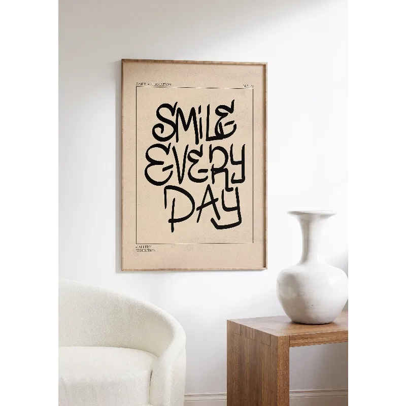 Trippy Reality Retro Newspaper Typography Poster Funny Bathroom Wall Art Please Don't Do Coke Kiss Me Hard Smile Everyday Decor