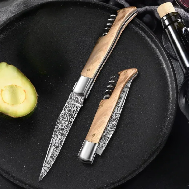 New folding knife, high-end outdoor portable pocket knife, high hardness camping barbecue knife, cutting meat, fruit knife