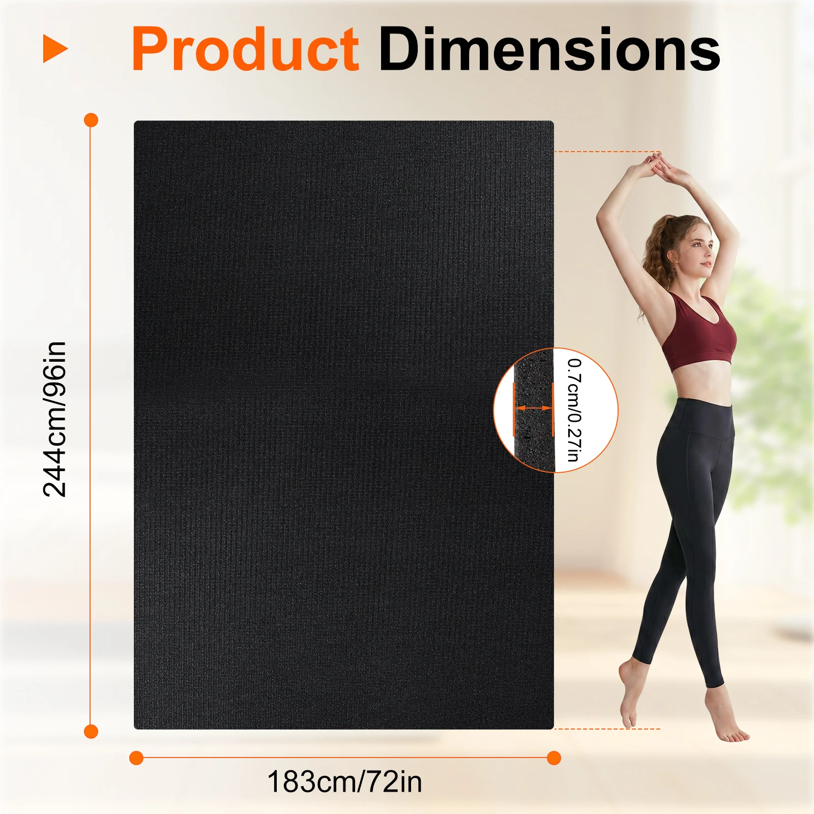 Extra Large Double Yoga Mat 96 - огляд і ціна Home Gym Foldable