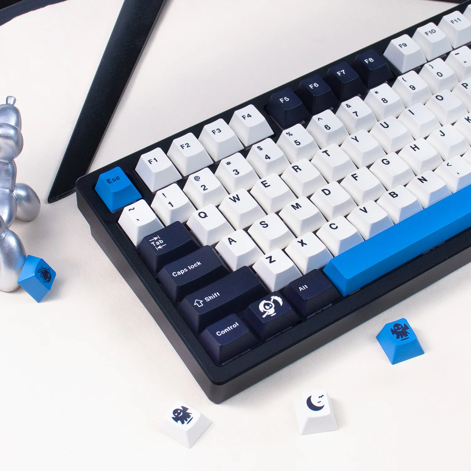 

Midnight Keycaps 129 keys Cherry Profile Dye-Sublimate PBT keycap Large sets Keycaps For 61 68 87 96 104 Mechanical Keyboard