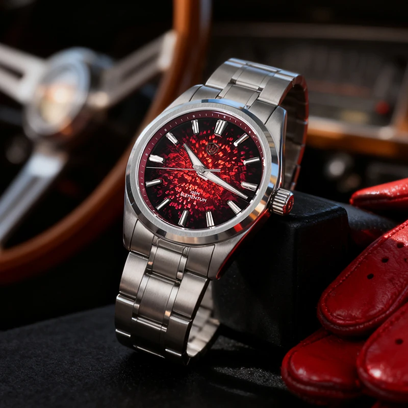 Watchdives wd0003c gelo crack dial relógio de quartzo vh31 movimento varredura luminoso relógio de luxo safira 100m à prova dwaterproof água relógio de pulso masculino