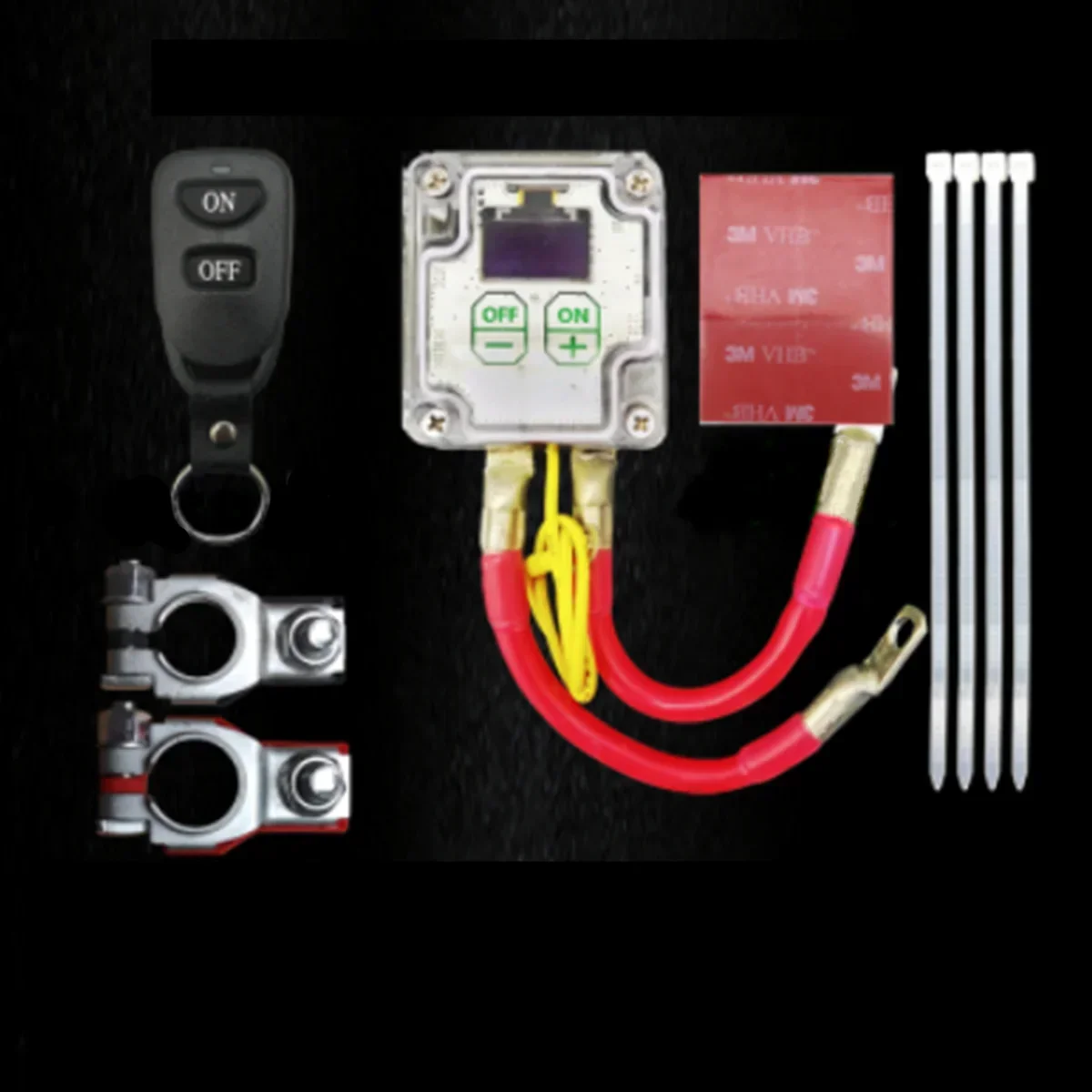 12/24V Universal Wireless Remote Control Car Battery Disconnect Isolator Cut Off Master Switch Interior Replacement Parts