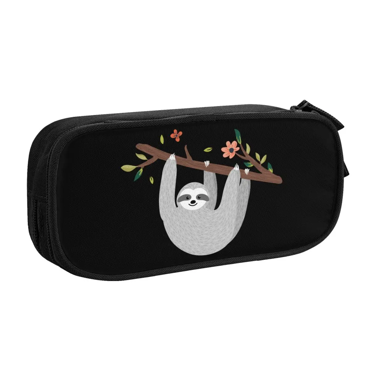 Custom Kawaii Funny Sloth Pencil Cases for Girls Boys Large Capacity Pen Box Bag School Supplies