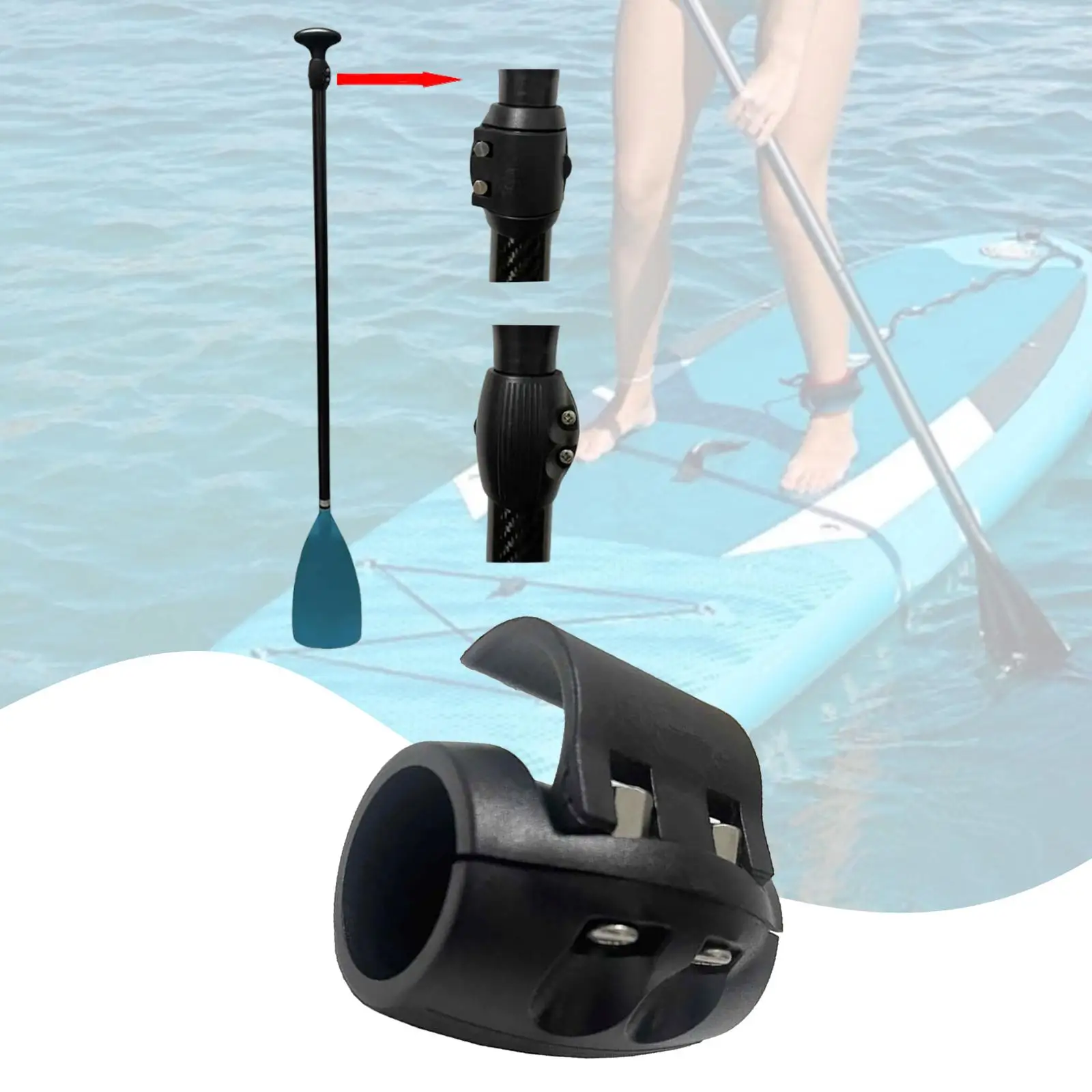 Paddle Clamp Quick Release Adjuster Buckle Easy to Install Replacement for Paddleboarding Canoeing Outdoor Sports Surfing