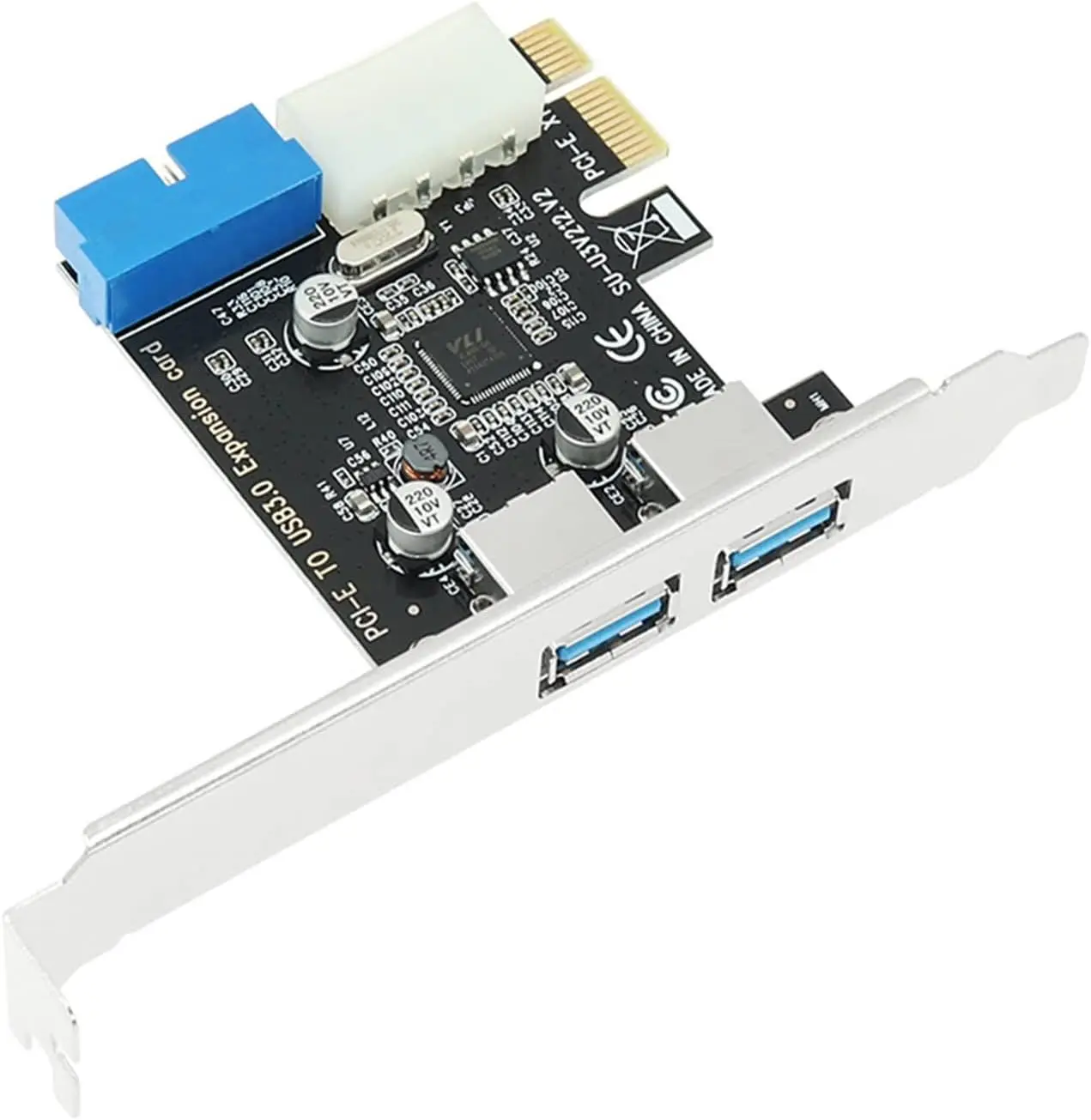 

USB3 PCI Express Adapter PCI E to USB 3.0 20pin Converter Controller PCIe X1 USB 3 0 2 Ports Adapter USB3.0 PCI-e Expansion Card