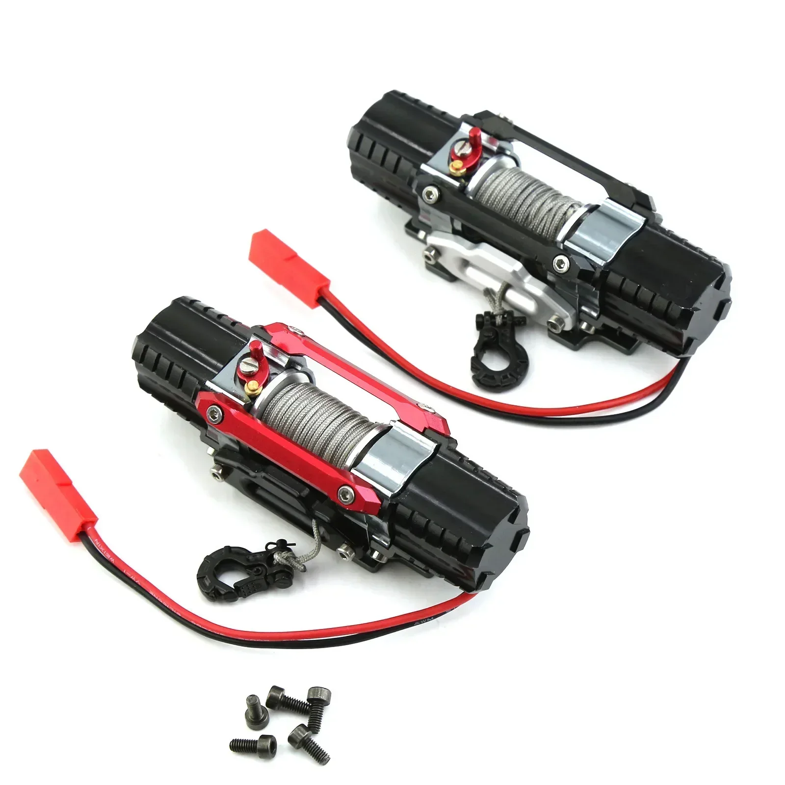 Dual Motor Metal Simulated Winch for 1/8 1/10 RC Crawler Car Axial SCX10 TRX4 RC4WD D90 KM2 Redcat YK4082 Upgrade Parts