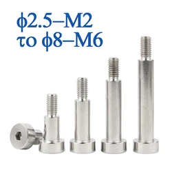 10pcs/lot M3 M4 M5 M6 304 Stainless Steel Hex Hexagon Socket Cap Head Shoulder Roller Bearing Screw Bolt High Tensile