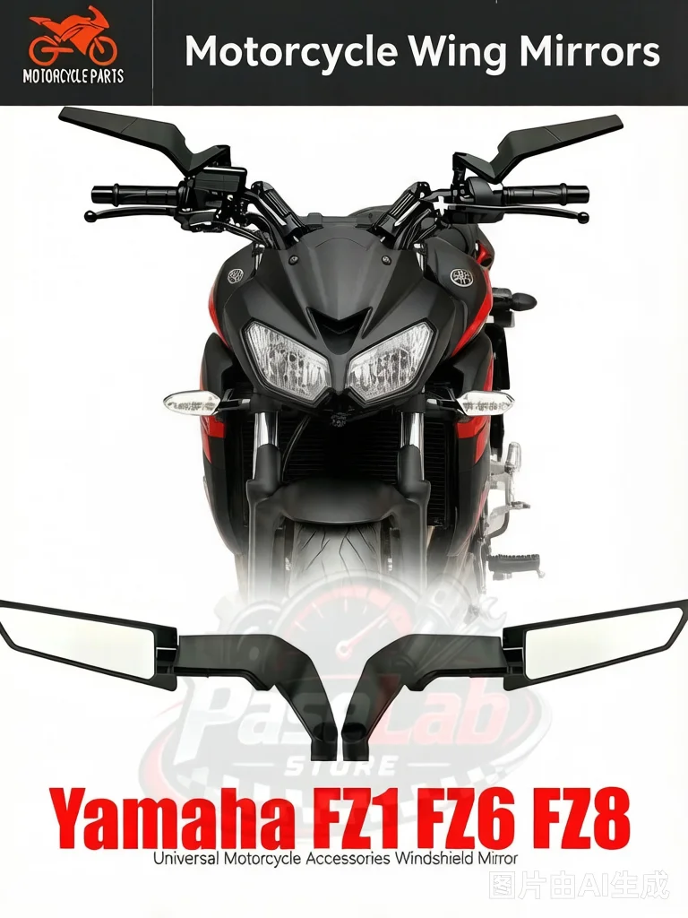 Für Yamaha FZ1 FZ6 FZ8 FZ 1/6/8 FAZER Motorradzubehör Kohlefaser-Spiegel Stealth Winglets Rückspiegel