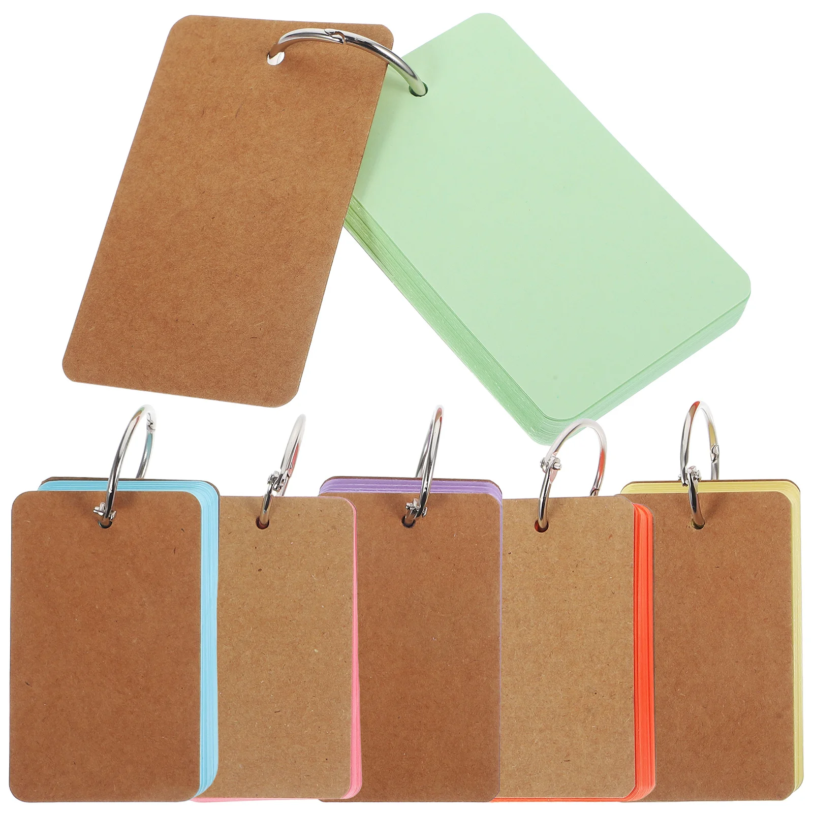 

6 Books Blank Memo Cards Smooth Paper Flashcards for Studying Vocabulary Practice DIY Notes Home Office School Lightweight