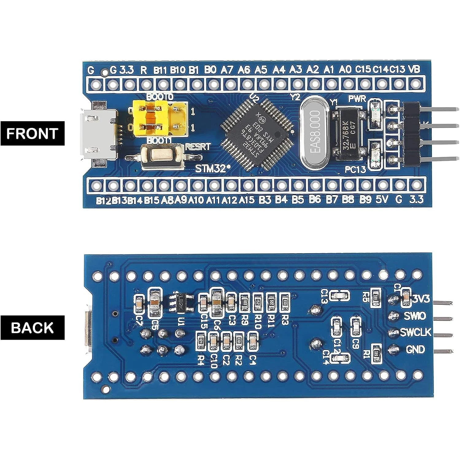 2PCS STM32F103C8T6 ARM STM32 Minimum System Development Board STM32F103C8T6 Core Learning Board + 1PCS ST-Link V2 Emulator Downl