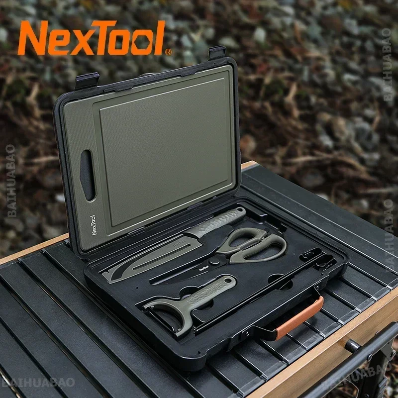 Nextool Barbecue Tools Set Outdoor Camping Picnic Knife Chopping Board Multifunctional Scissors Portable Desk BBQ Carrying Case