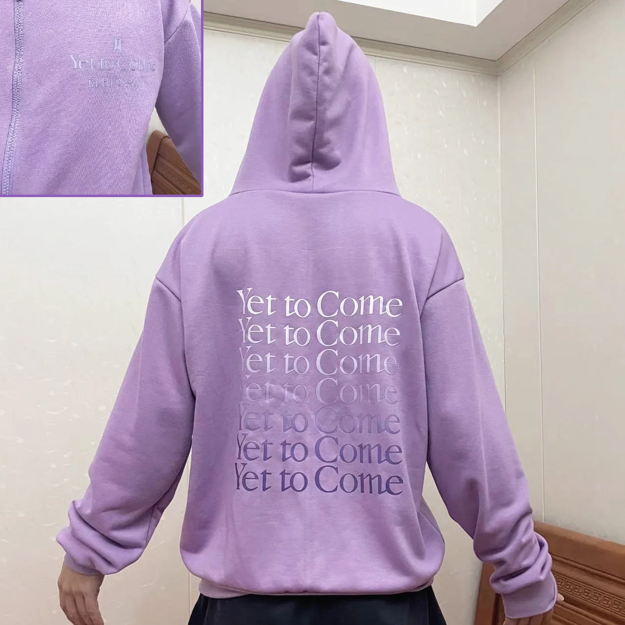 Yet to Come Letter Women/Man Zip Hooded Purple Goth Couple Hip Hop Street Casual Kpop Hoodie Oversize Graphic Sweatshirt Female