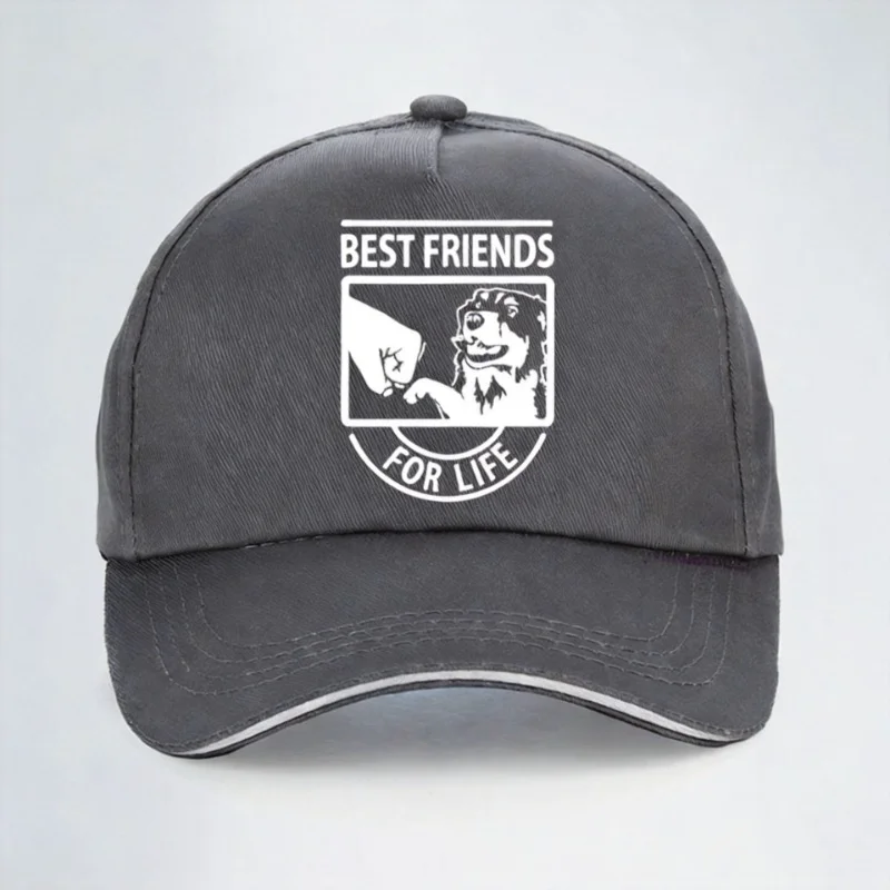 

Best Friends For Life Australian Shepherd Dog baseball cap Cartoon Shepherd Dog hat adjustable adjustable Snapback hats