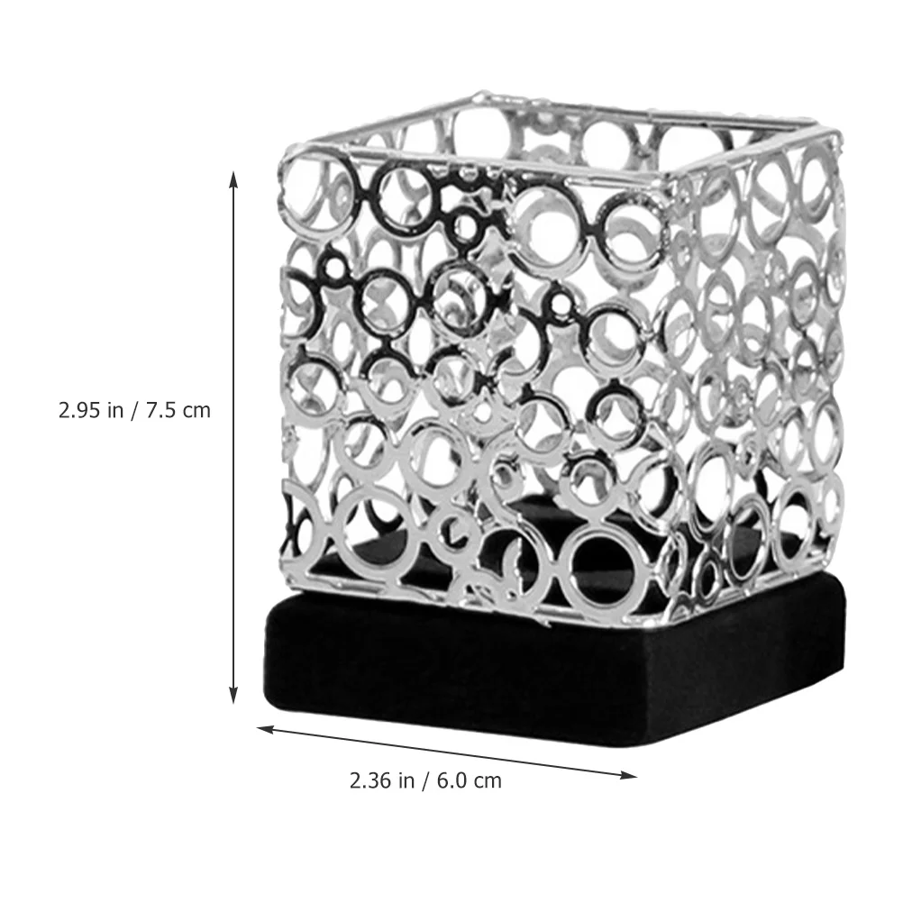 

Metal Holder Tealight Stand Retro Style Decorative Tabletop Candlestick for Bedroom Living Room