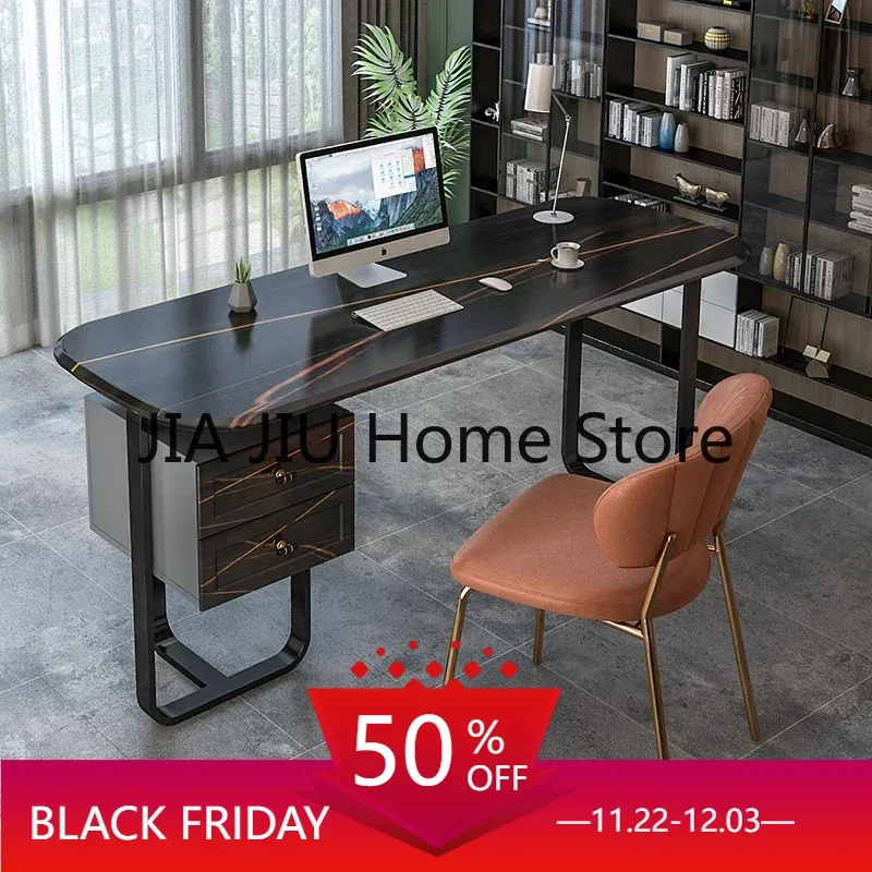 

Boss Single Office Desk Luxury Modern Italian Write Executive Office Desk Home Table Escritorio Ordenador Work Furniture QF50OD