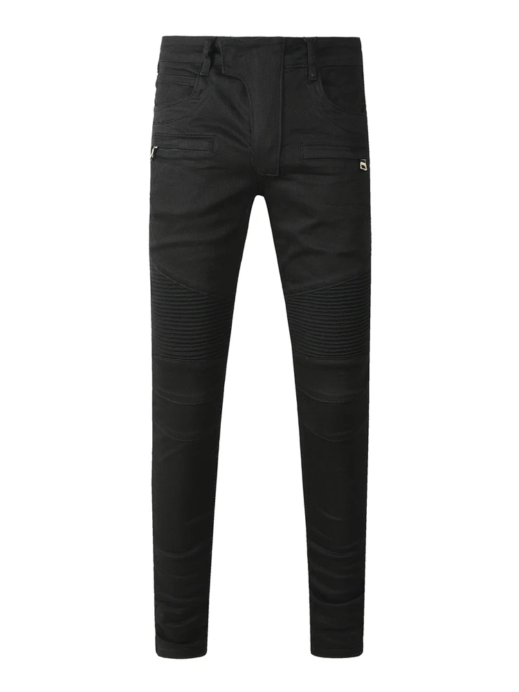 

Мужские джинсы American High Street Sle, облегающие брюки, рваные и потертые лоскутные модные городские джинсы, молодежные джинсовые джинсы