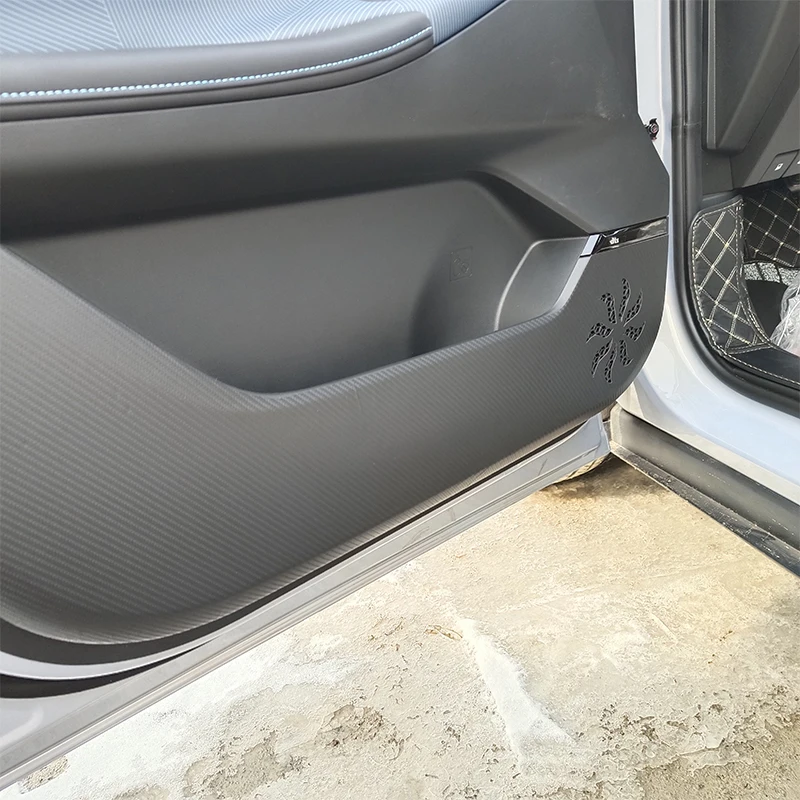 

For GAC GS3 EMZOOM 2023-2026 Car Door Anti Kick Pad Carbon Fiber Leather Texture Anti Dirt Protective Sticker Auto Accessory