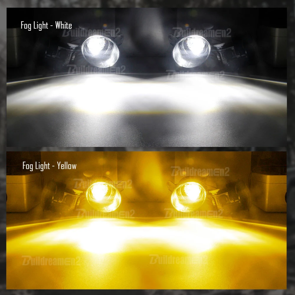 2 Pieces 30W LED Fog Light H11 Car Front Fog Lamp White Yellow For Mitsubishi Colt (CZC) Convertible 2-Door 2006 2007 2008 2009