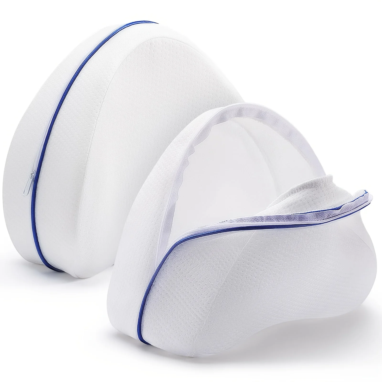 Pack of 2 Knee Pillow Covers, with Zip Fastening, Designed Exclusively for Knee Pillows, Replaceable Covers for Heart-shaped