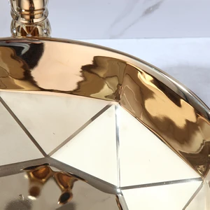 Monite-Ceramic Round Tap Set for bathroom, washbasin, pop drain sink, diamond mixer, gold bathed 6 Main Sales Cuba Sink Bathroom - №3