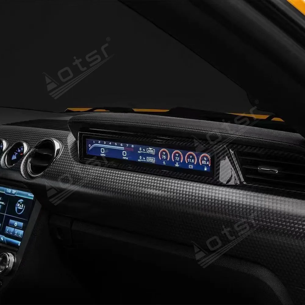 Aotsr Car Multimedia Player For Ford Mustang 2015-2023 LCD Co-Pilot Track Racing  instrument entertainment Screen