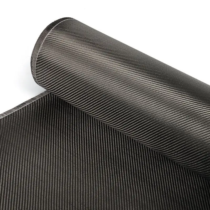 12K 400gsm twill carbon fiber cloth thick black fabric plain weave material