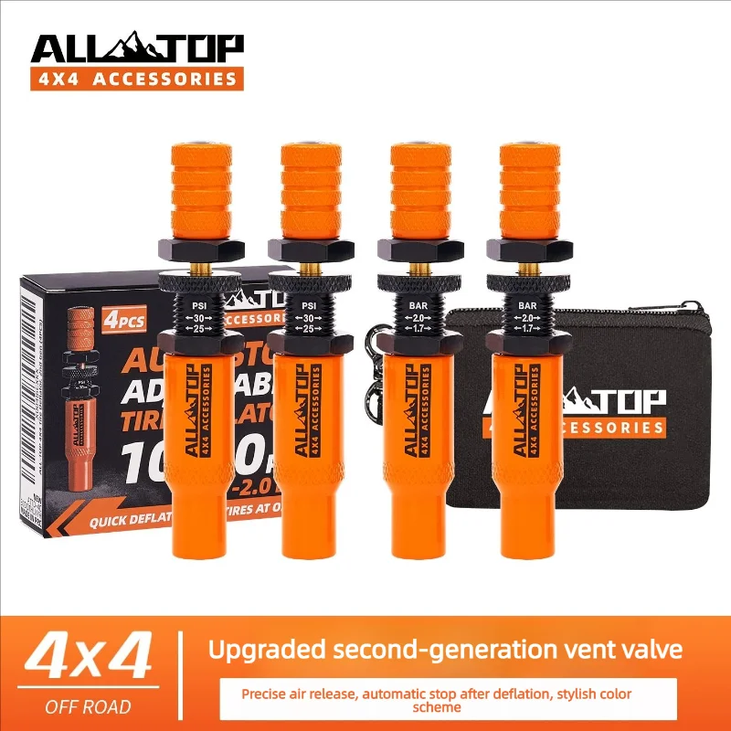ALLTOP Auto Tire Deflation Tool - Automatic Pressure Relief Quick Deflation Valve for Desert Off-Road Vehicles