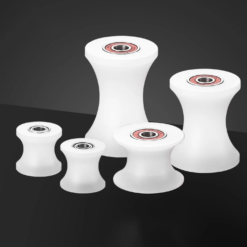 1 stks Nylon U-groeflager Roller Track Wiel Gids Roller Ondersteuning Roller Deur Raam Schuifdeur Mechanische Katrol