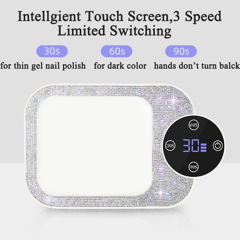 Lampada per unghie ricaricabile con cuscino per le mani Lampada da forno a LED ad asciugatura rapida Lampada UV Illuminazione per asciuga unghie UV