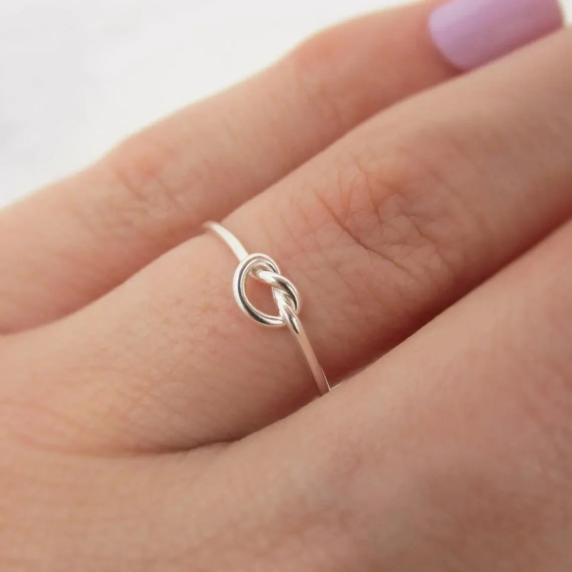 925 Sterling Silver Love Knot Rings Minimalist Knuckle Ring Silver Jewelry Anillos Mujer Silver Accessories Rings for Women