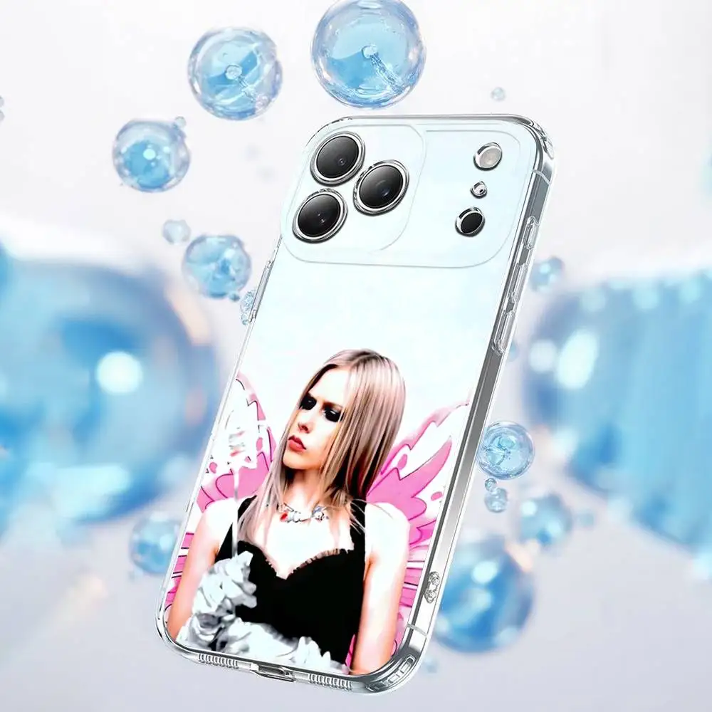 Singer Avril L-Lavigne Phone Case For iPhone 17,16,15,14,13,12,11 Plus,Pro,Max,Plus,E,SE4,Air,Mini Transparent