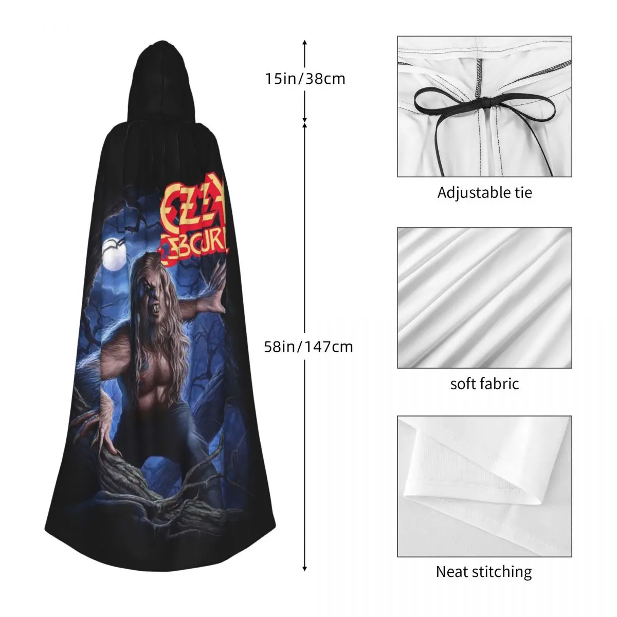 Heavy Metal Singer Music Ozzy Osbourne Skullies Gorros Chapéus Quentes Outono Inverno Ao Ar Livre Boné de Malha Bonnet Caps