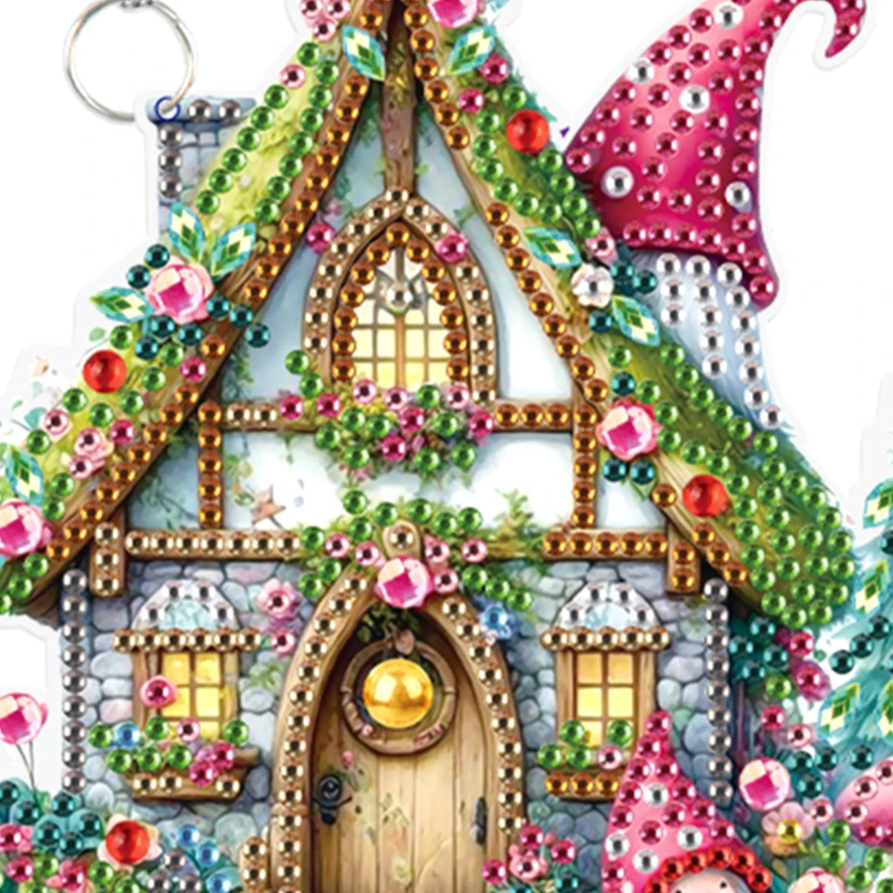 

2Pcs 2D/Flat DIY Special Shape Hanging Diamond Art Kits Diamond Painting Set Diamond Art Pendant Home Wall Decoration Crafts