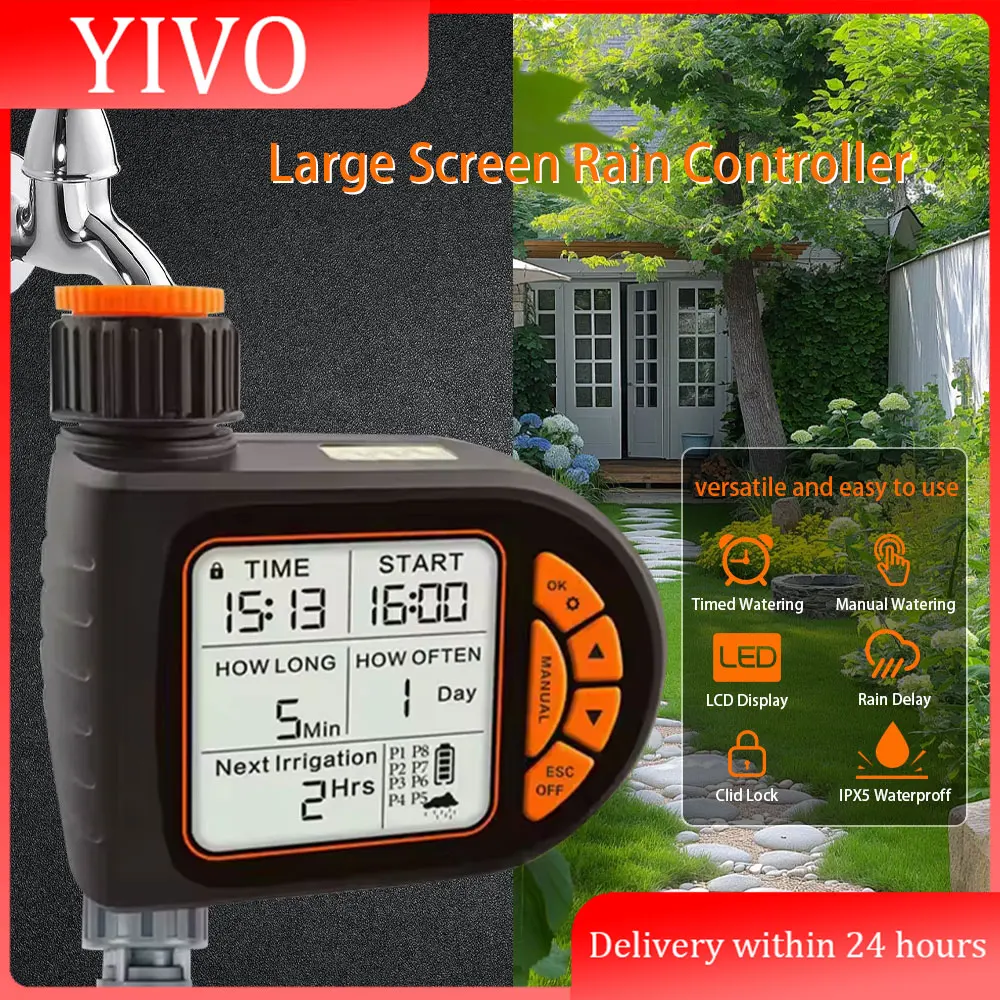 

Garden Smart Timer Irrigation Set IPX5 Waterproof LCD Automatic Watering Controller Can Be Used Water Lawn Plants kit
