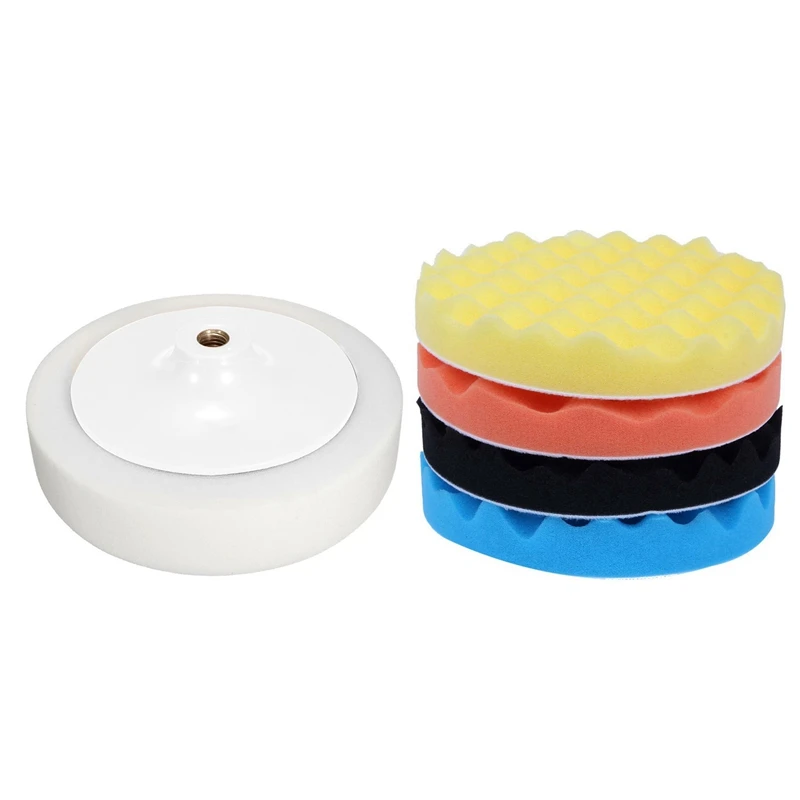 

2 Set 7Inch/180Mm Sponge Polishing Buffer Pad Kit Tool For Car Polisher