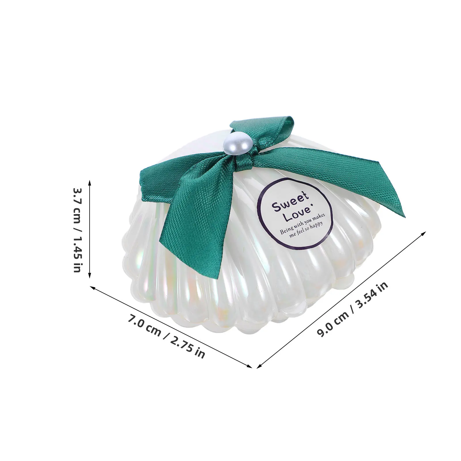 10Pcs Pearlescent Shell Jewelry Storage Boxes Special Design for Earrings Necklaces Bridal Shower Party Favor Container Elegant