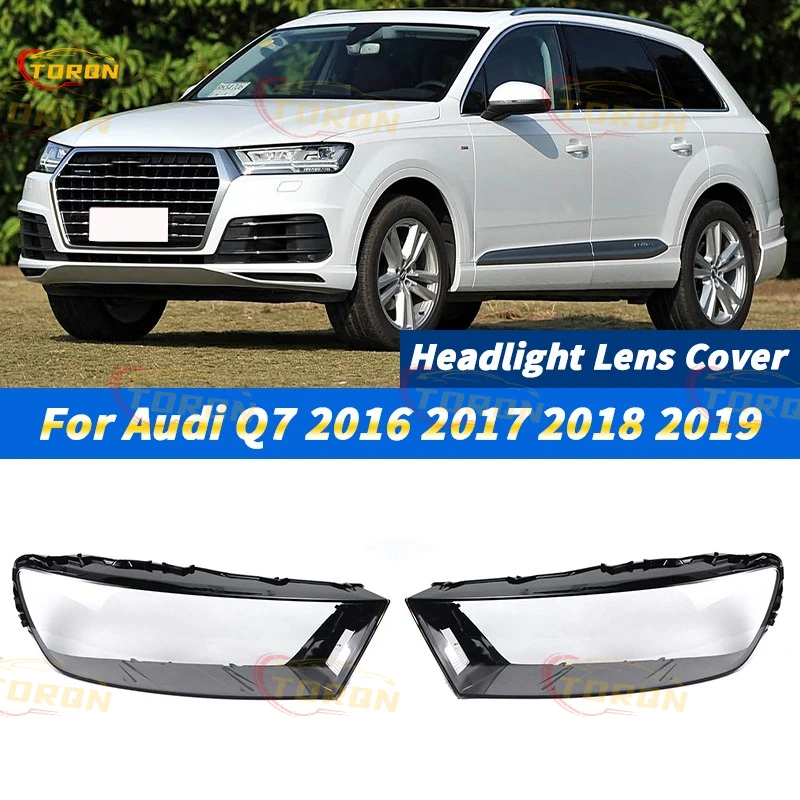 

For Audi Q7 2016 2017 2018 2019 Car Headlight Lens Cover dust cover for headlights car accessories automobil parts accessori