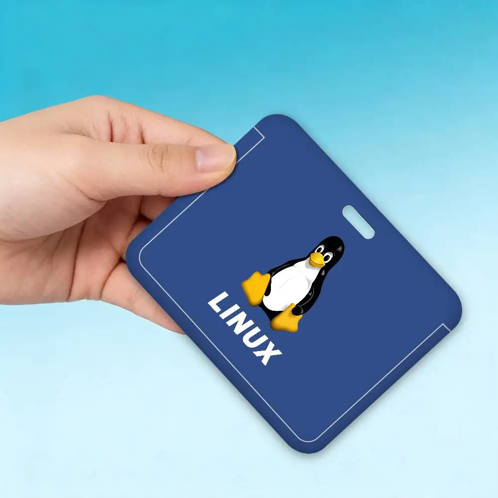 Linux Operating System Tux Penguin Unisex Work ID Card Holder Lanyard Badge Holders Business Exhibit School Strap Neck Hang - view 6
