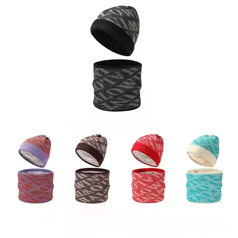 3 pçs/set crianças quente malha chapéu cachecol luvas ao ar livre à prova de vento chapéus para meninos meninas esporte cena acessórios